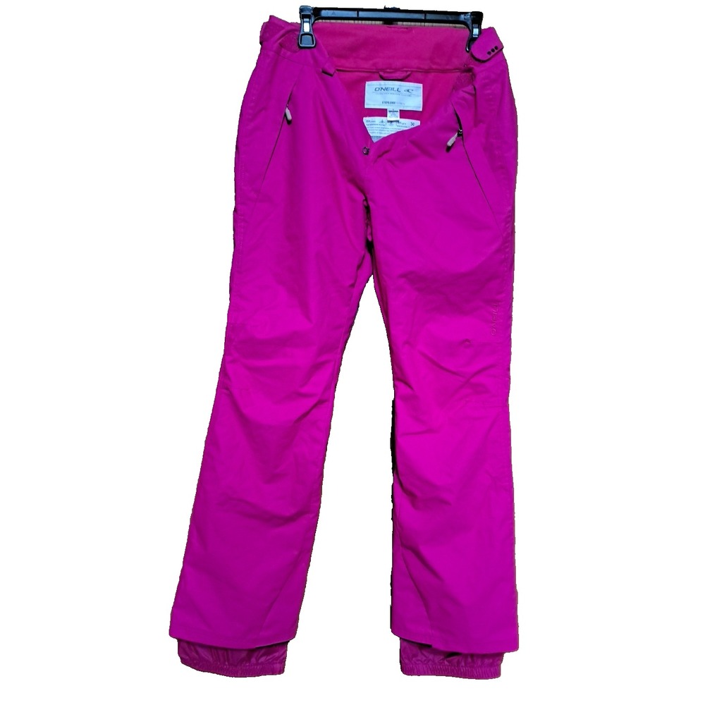 O' Neill Women's Waterproof Ski Snowboard Pants Fuchsia Waist Adjusters M